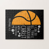 Basketball Ich kann Dinge tun Bibel Verse Gott Jes Puzzle (Horizontal)