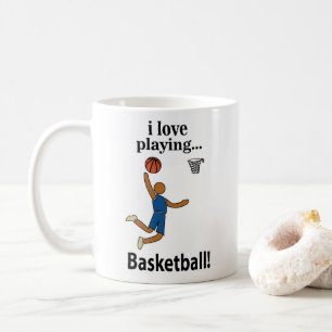 Basketball Ich liebe Basketball spielen Kaffeetasse