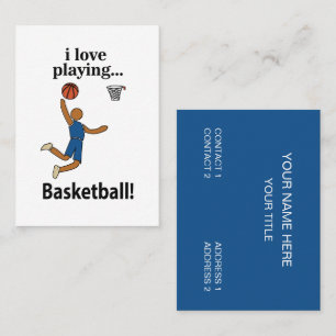 Basketball Ich liebe Basketball spielen Visitenkarte