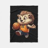 Basketball-Igel 1 Fleecedecke (Vorderseite)