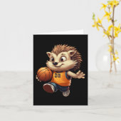 Basketball-Igel 1 Karte (Gelbe Blume)