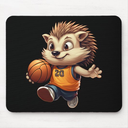 Basketball-Igel 1 Mousepad (Vorne)