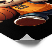 Basketball-Igel 1 Poster (Ecke)