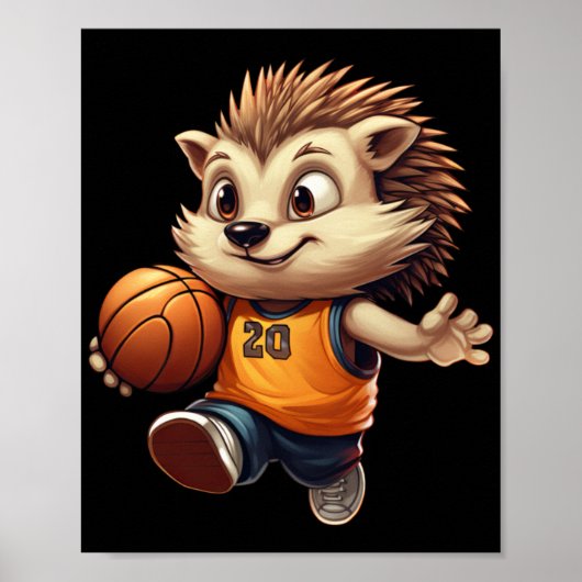 Basketball-Igel 1 Poster (Vorne)