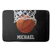 Basketball Ihr Name Badematte (Vorderseite)
