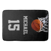 Basketball Ihr Name Badematte (Vorderseite)