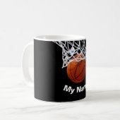Basketball Ihr Name Benutzerdefiniert Kaffeetasse (Vorderseite Links)