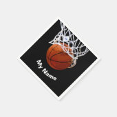 Basketball Ihr Name Benutzerdefiniert Serviette (Ecke)