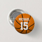 Basketball Ihr Name Button (Vorne & Hinten)