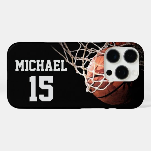 Basketball Ihr Name Case-Mate iPhone Hülle (Rückseite (Horizontal))