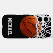 Basketball Ihr Name Case-Mate iPhone Hülle (Rückseite (Horizontal))