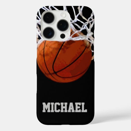 Basketball Ihr Name Case-Mate iPhone Hülle (Rückseite)