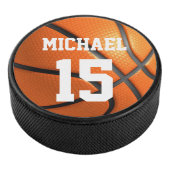Basketball Ihr Name Eishockey Puck (3/4)