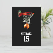 Basketball Ihr Name Feiertagskarte (Stehend Vorderseite)