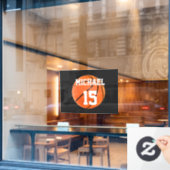 Basketball Ihr Name Fensteraufkleber (Café-Fenster)