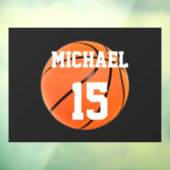 Basketball Ihr Name Fensteraufkleber (Blatt 3)