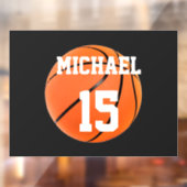 Basketball Ihr Name Fensteraufkleber (Blatt 2)