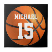 Basketball Ihr Name Fliese (Vorderseite)