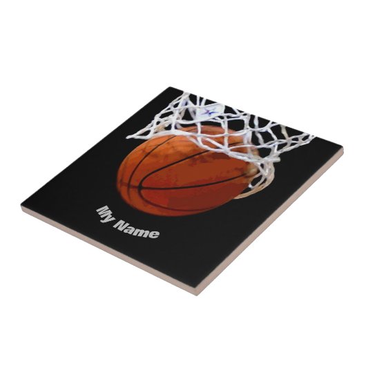 Basketball Ihr Name Fliese (Seite)