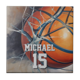 Basketball Ihr Name Fliese