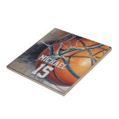 Basketball Ihr Name Fliese (Seite)