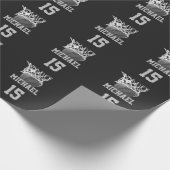 Basketball Ihr Name Geschenkpapier (Ecke)