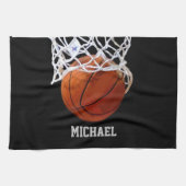 Basketball Ihr Name Geschirrtuch (Horizontal)