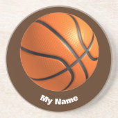 Basketball Ihr Name Getränkeuntersetzer (Vorne)