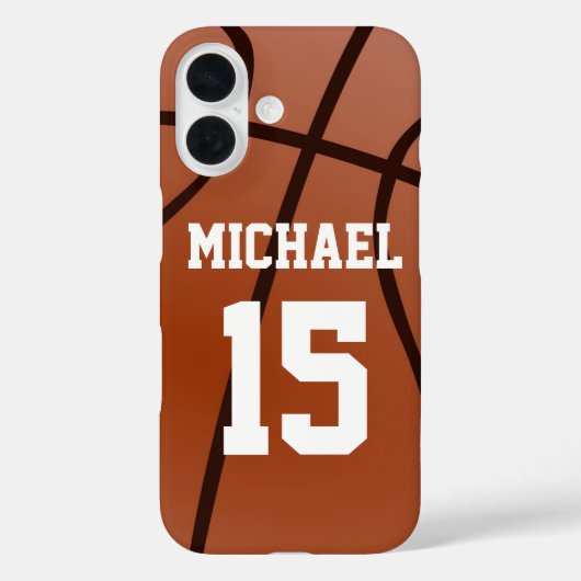 Basketball Ihr Name individuell einstellbar Case-Mate iPhone Hülle (Rückseite)