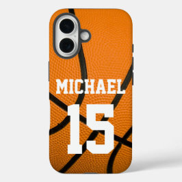 Basketball Ihr Name individuell einstellbar iPhone 16 Hülle