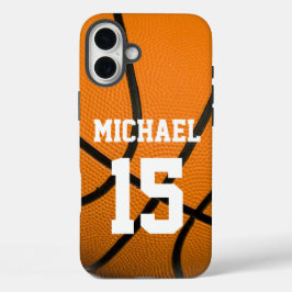 Basketball Ihr Name individuell einstellbar iPhone 16 Plus Hülle