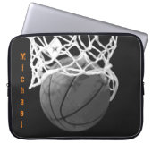 Basketball Ihr Name individuell einstellbar Laptopschutzhülle (Vorderseite)