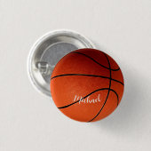 Basketball - Ihr Name ist individuell Button (Vorne & Hinten)
