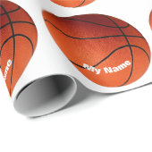 Basketball - Ihr Name ist individuell Geschenkpapier (Rolleneckpunkt)