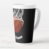 Basketball - Ihr Name ist individuell Milchtasse (Rechte Ecke)