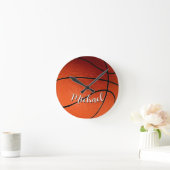 Basketball - Ihr Name ist individuell Runde Wanduhr (Zuhause)