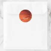 Basketball - Ihr Name ist individuell Runder Aufkleber (Tasche)