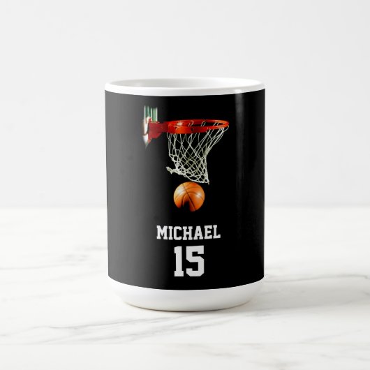 Basketball Ihr Name Kaffeetasse (Mittel)