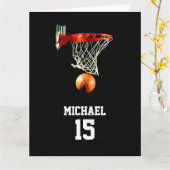 Basketball Ihr Name Karte (Gelbe Blume)