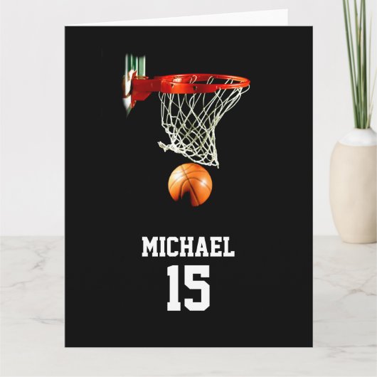 Basketball Ihr Name Karte (Vorderseite)