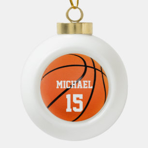 Basketball Ihr Name Keramik Kugel-Ornament