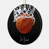 Basketball Ihr Name Keramik Ornament (Links)