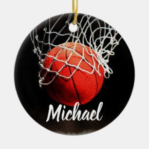 Basketball Ihr Name Keramik Ornament