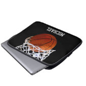 Basketball Ihr Name Laptopschutzhülle (Vorne Knopf)