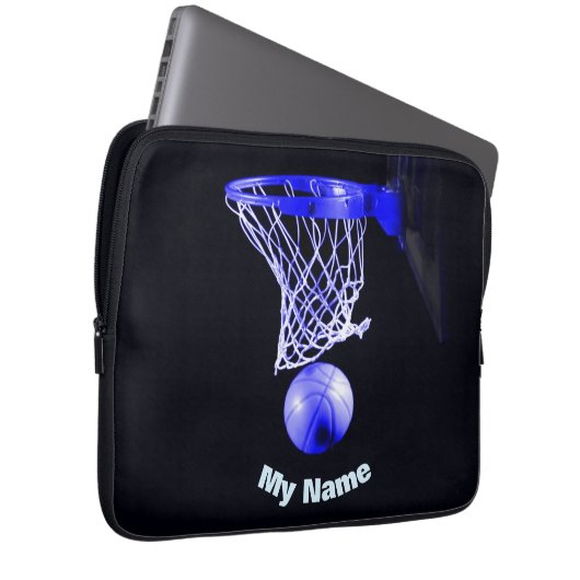 Basketball Ihr Name Laptopschutzhülle (Vorne Rechts)