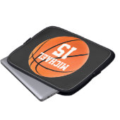 Basketball Ihr Name Laptopschutzhülle (Vorne Knopf)