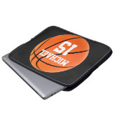 Basketball Ihr Name Laptopschutzhülle (Vorne Knopf)