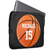 Basketball Ihr Name Laptopschutzhülle (Vorne Rechts)