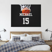Basketball Ihr Name Leinwanddruck (Insitu (Schlafzimmer))