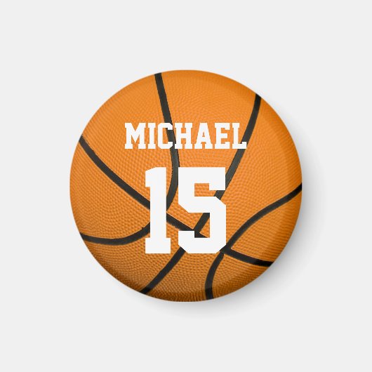 Basketball Ihr Name Magnet (Vorne)